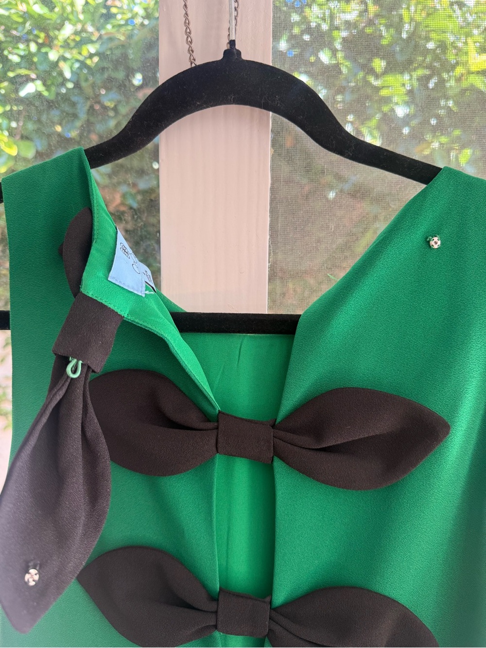 Cece Green Mod Bow Detail Maxi Dress with Pockets - Picture 3 of 16